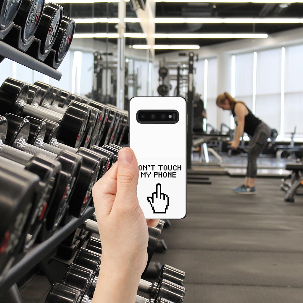 Samsung Galaxy S10 TPU Hoesje Finger Don't Touch My Phone B2C Telecom