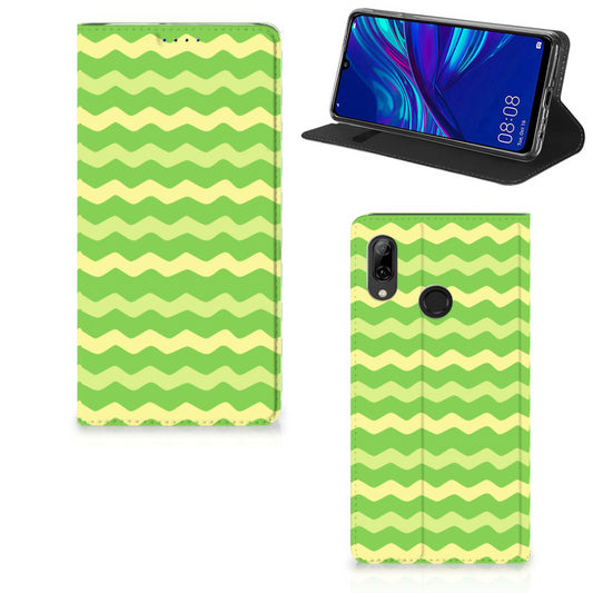 Huawei P Smart (2019) Hoesje met Magneet Waves Green