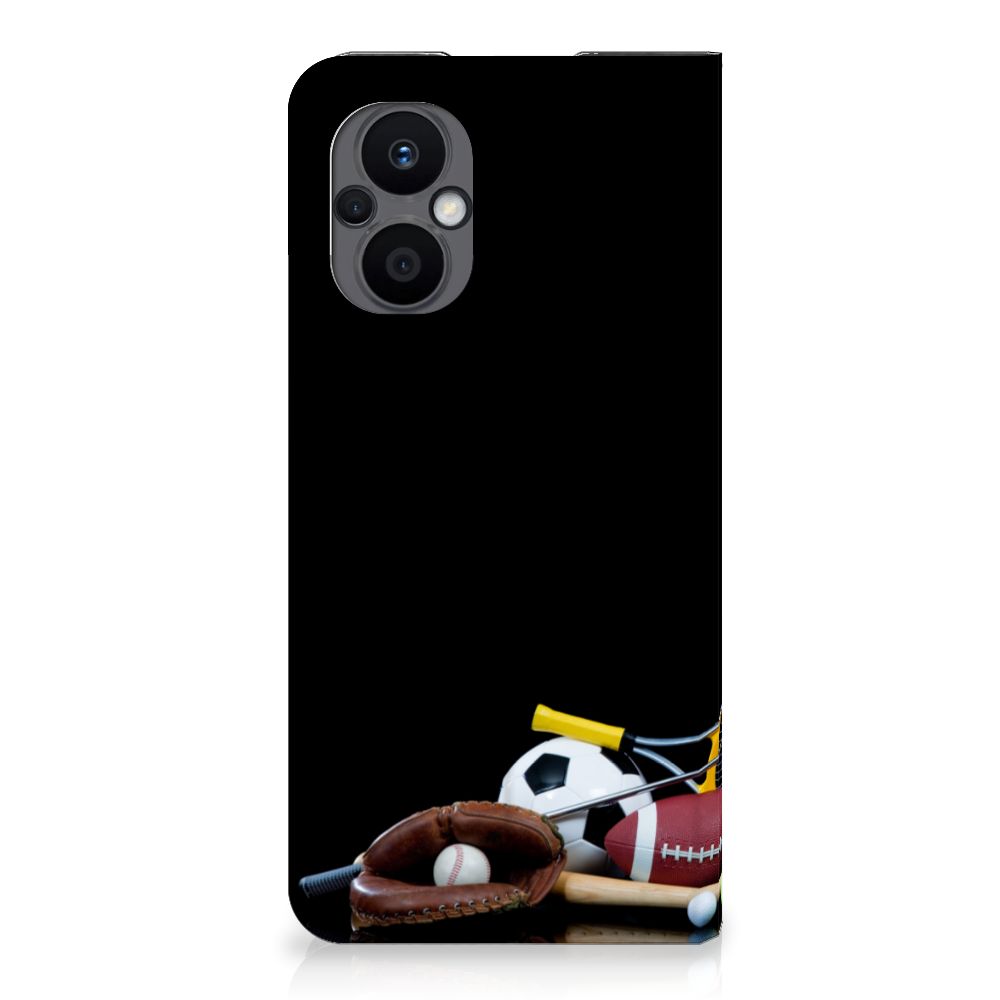 OPPO Reno8 Lite Hippe Standcase Sports with various sports equipment design