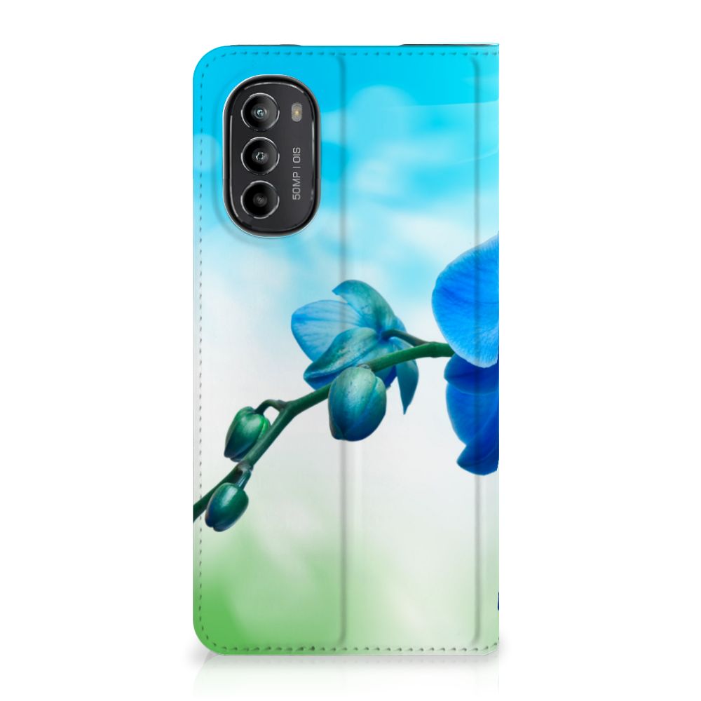 Motorola Moto G52 | Moto G82 Smart Cover Orchidee Blauw - Cadeau voor je Moeder - B2C Telecom
