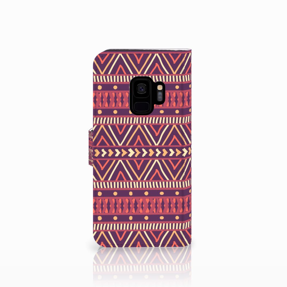 Samsung Galaxy S9 Telefoon Hoesje Aztec Paars