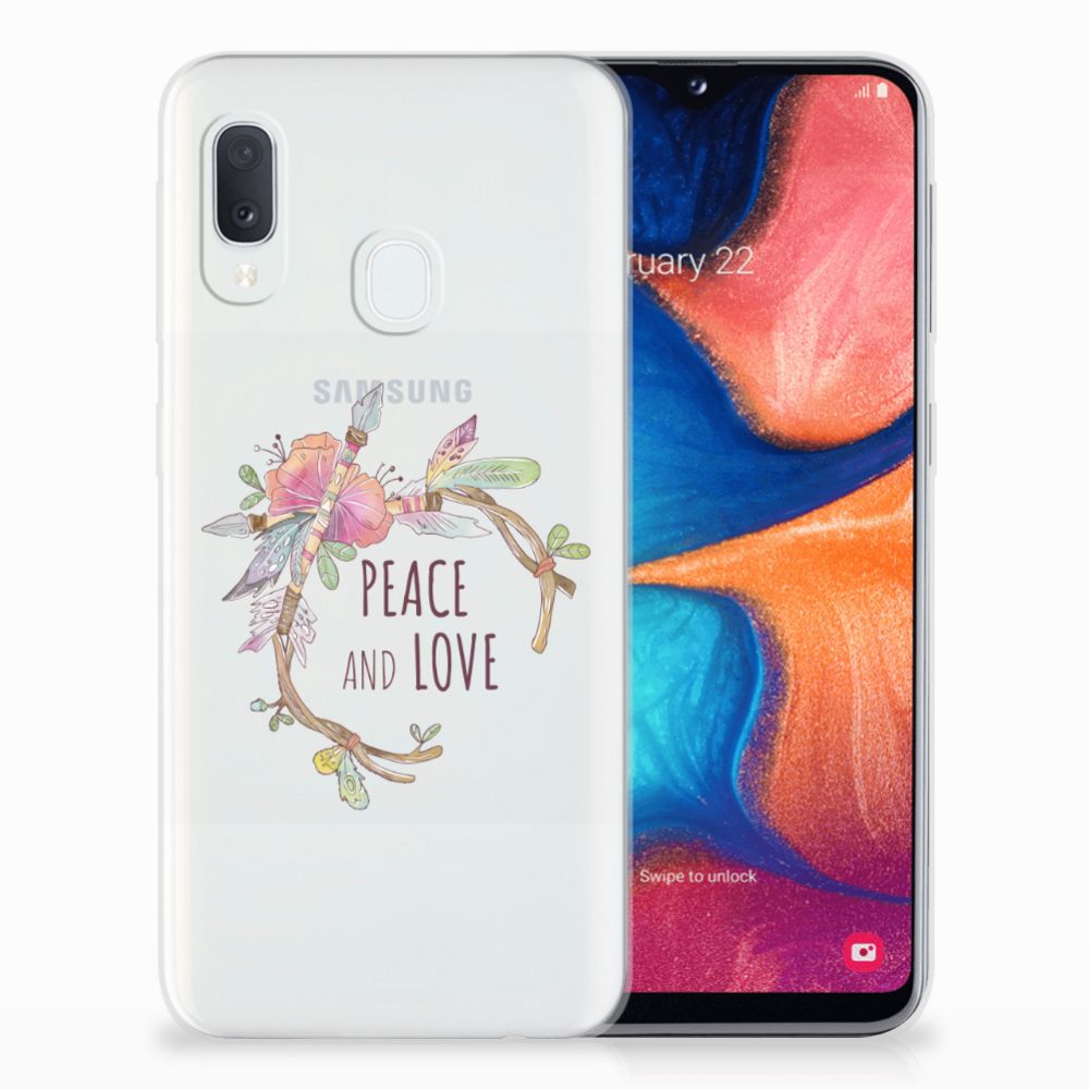 Samsung Galaxy A20e Telefoonhoesje met Naam Boho Text