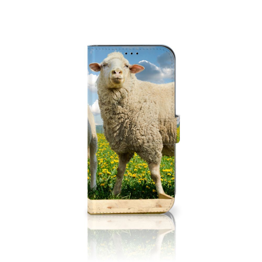 iPhone 13 Pro Max Telefoonhoesje met Pasjes Schaap en Lammetje