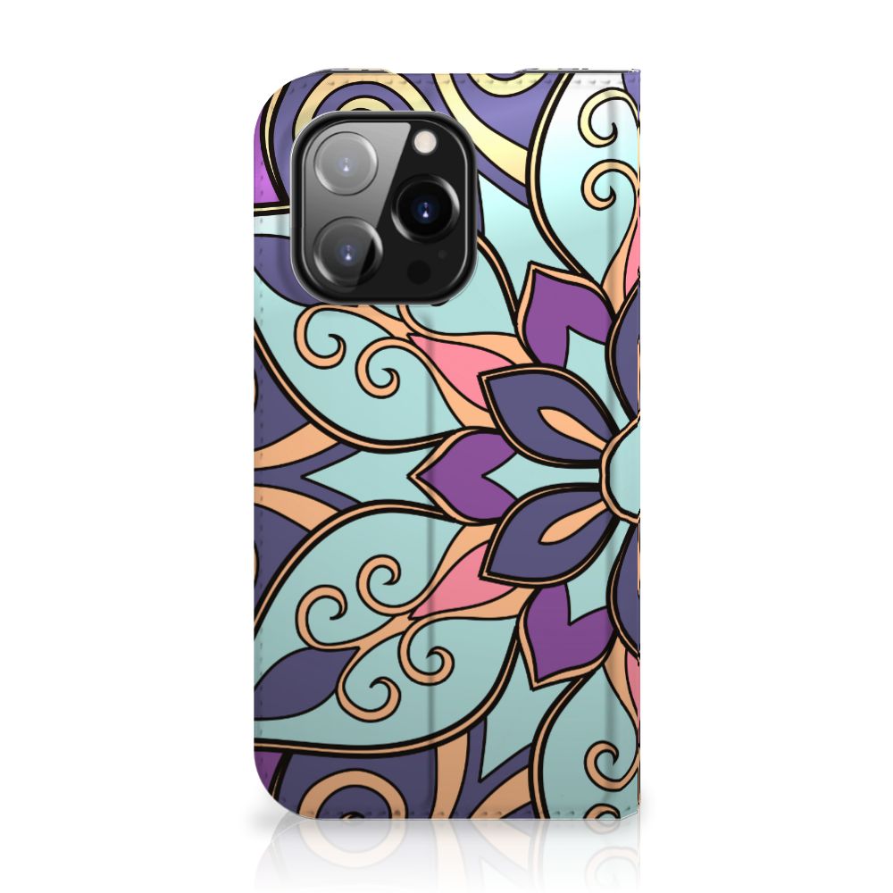 iPhone 14 Pro Smart Cover Purple Flower