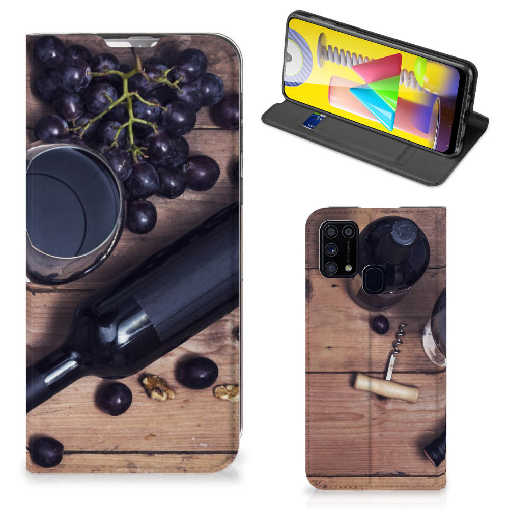 Samsung Galaxy M31 Flip Style Cover Wijn - B2C Telecom
