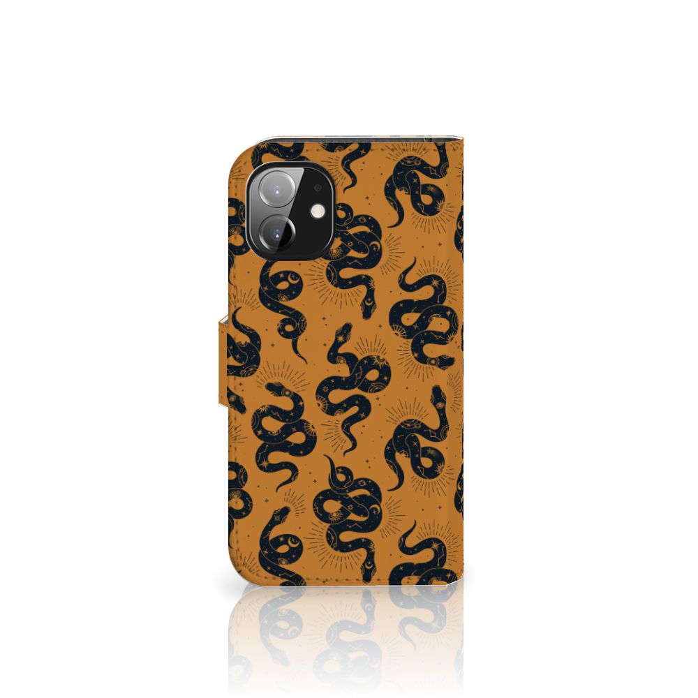 Telefoonhoesje met Pasjes voor Apple iPhone 12 Mini Snakes