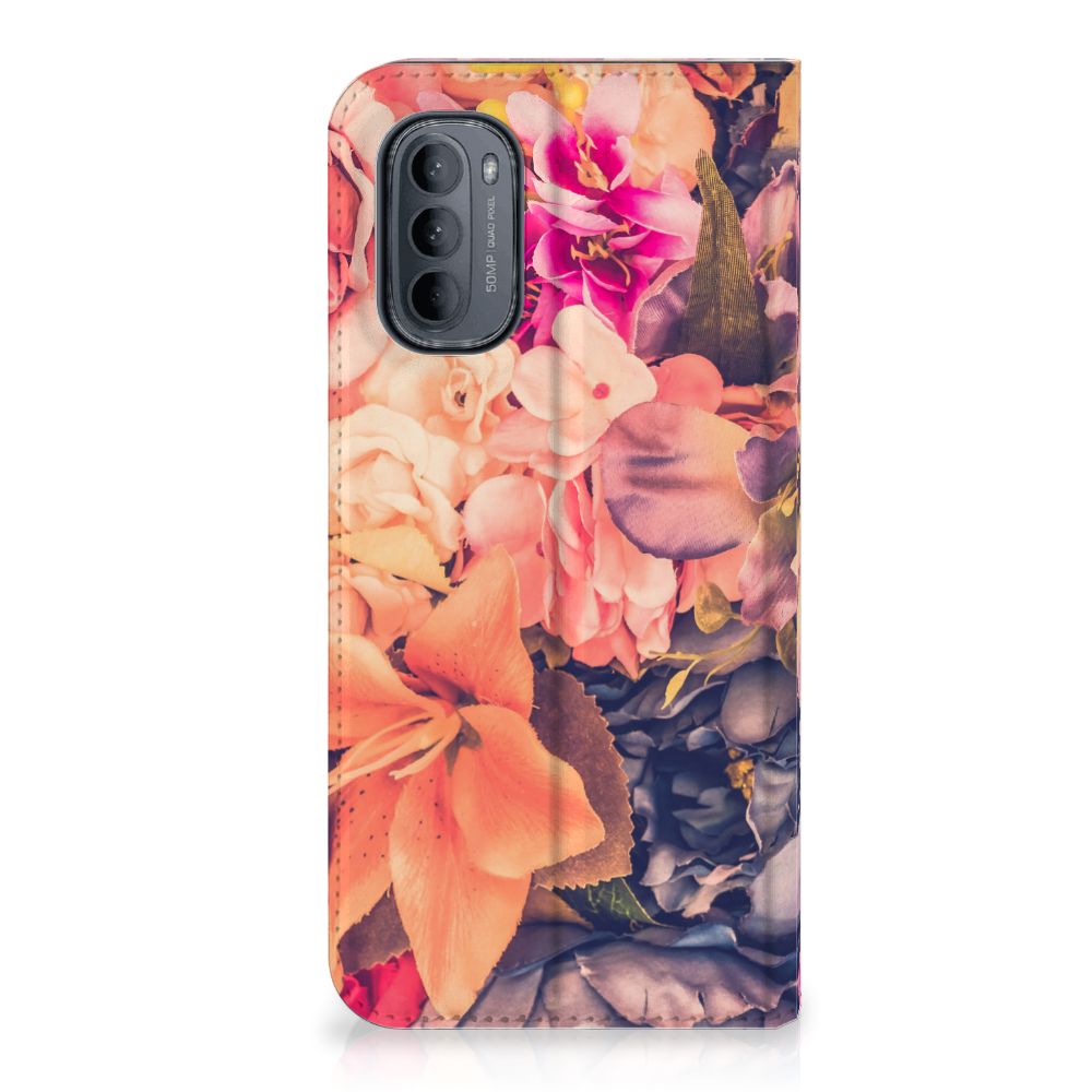 Motorola Moto G31 | G41 Smart Cover Bosje Bloemen - B2C Telecom