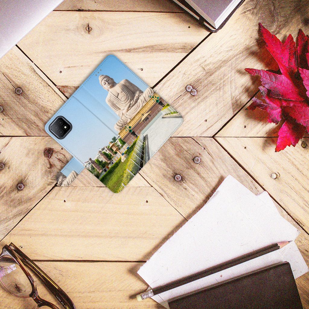 OPPO A73 5G Flip Cover Boeddha