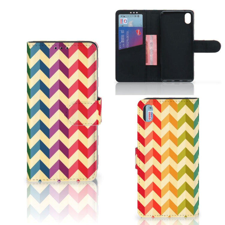 Xiaomi Redmi 7A Telefoon Hoesje Zigzag Multi Color