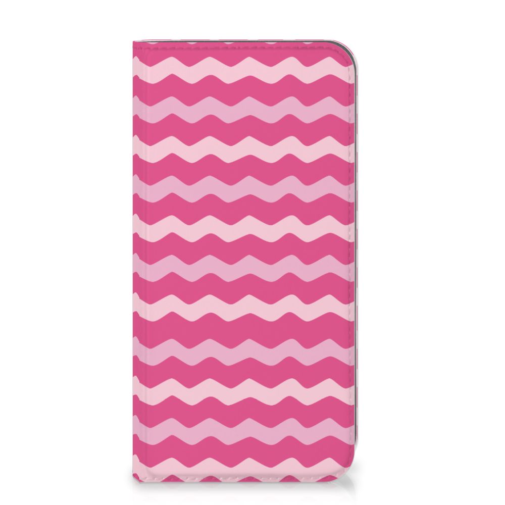 Apple iPhone Xs Max Hoesje met Magneet Waves Pink