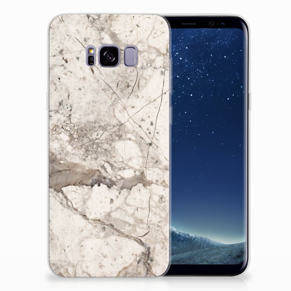 Samsung Galaxy S8 Plus TPU Siliconen Hoesje Marmer Beige