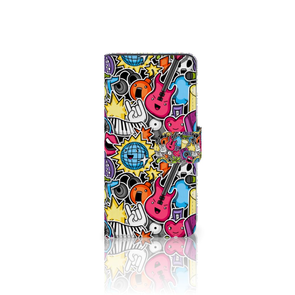 Huawei P40 Wallet Case met Pasjes Punk Rock
