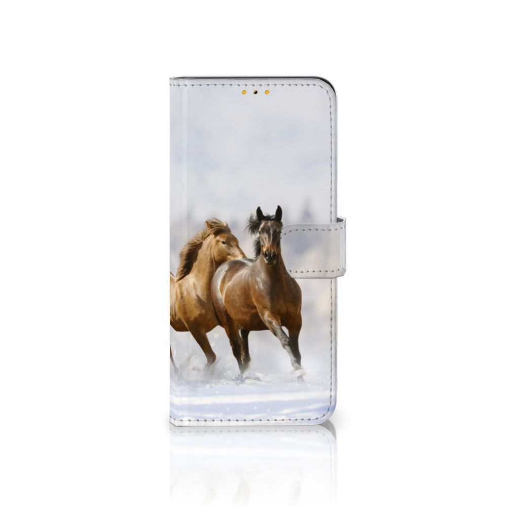 Samsung Galaxy M52 Telefoonhoesje met Pasjes Paarden