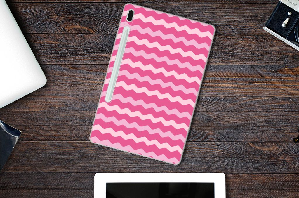 Samsung Galaxy Tab S7FE Hippe Hoes Waves Pink - B2C Telecom