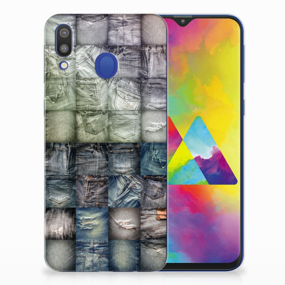 Silicone Back Cover Samsung Galaxy M20 (Power) Spijkerbroeken
