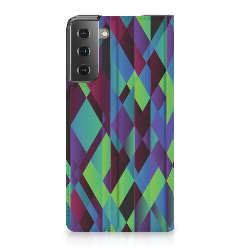 Samsung Galaxy S21 Plus Stand Case Abstract Green Blue - B2C Telecom