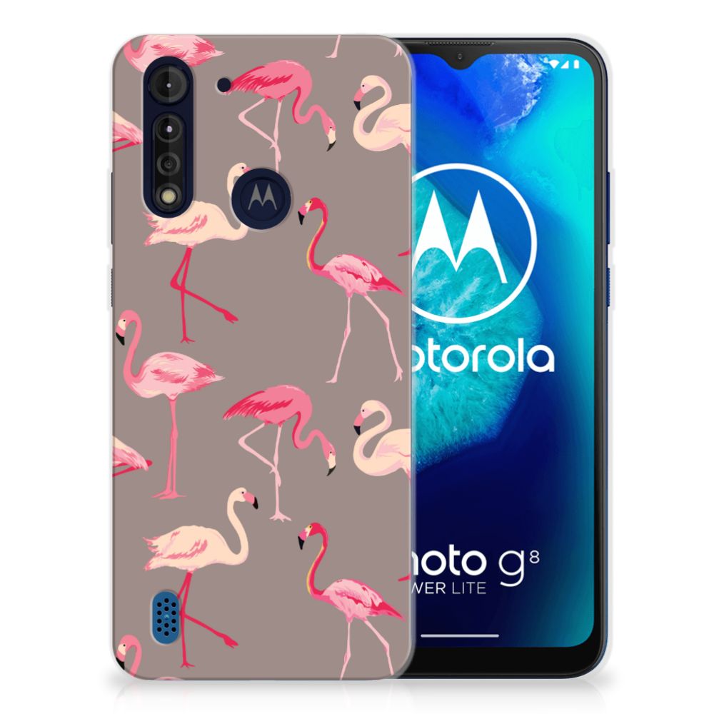Motorola Moto G8 Power Lite TPU Hoesje Flamingo B2C Telecom