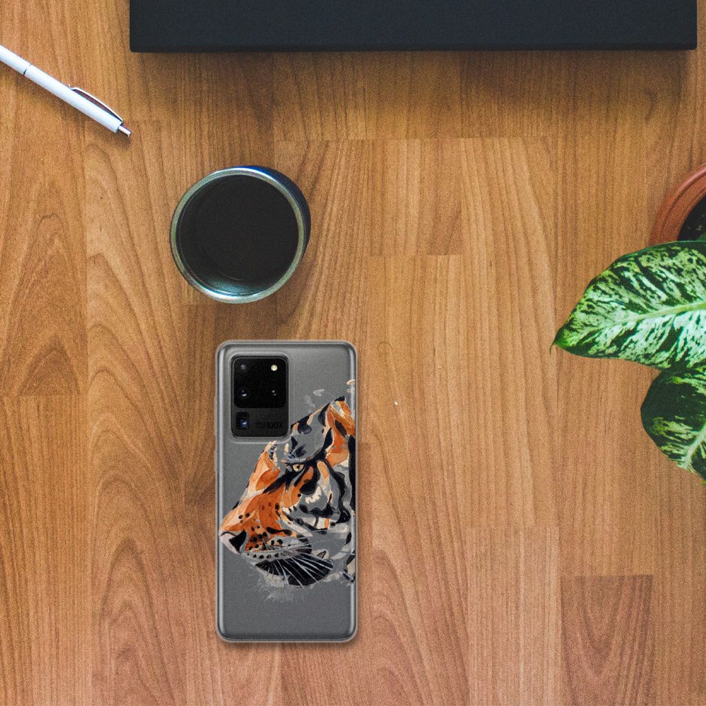Hoesje maken Samsung Galaxy S20 Ultra Watercolor Tiger B2C Telecom