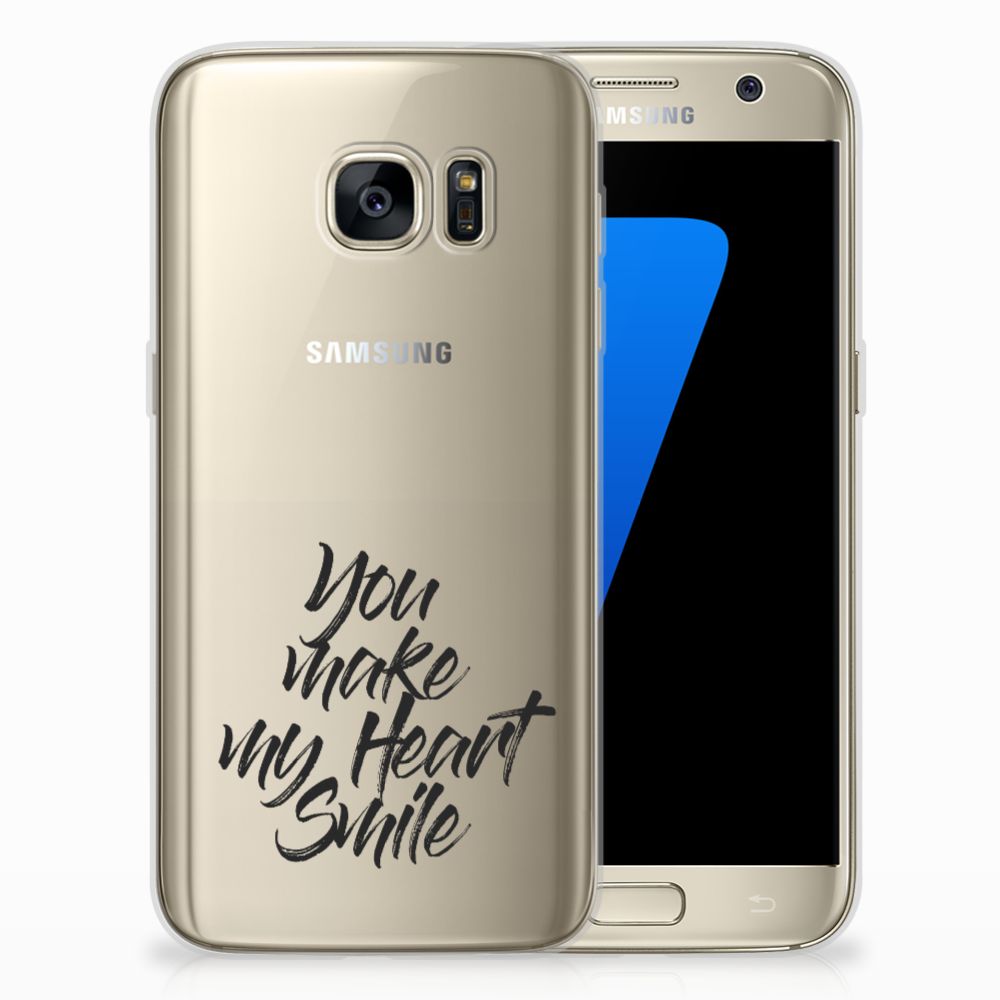 Samsung Galaxy S7 Siliconen hoesje met naam Heart Smile