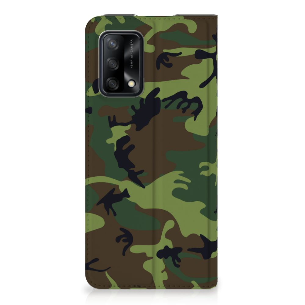 OPPO A74 4G Hoesje met Magneet Army Dark - B2C Telecom