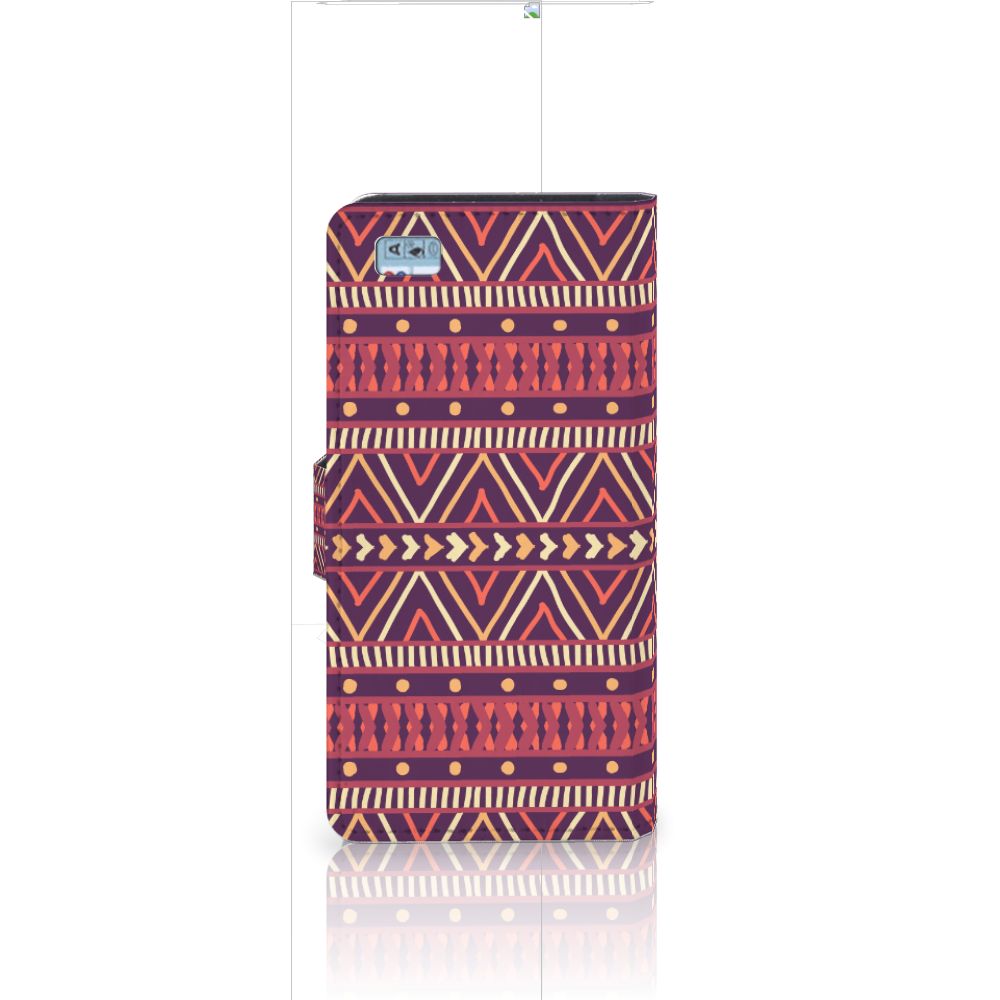 Huawei Ascend P8 Lite Telefoon Hoesje Aztec Paars