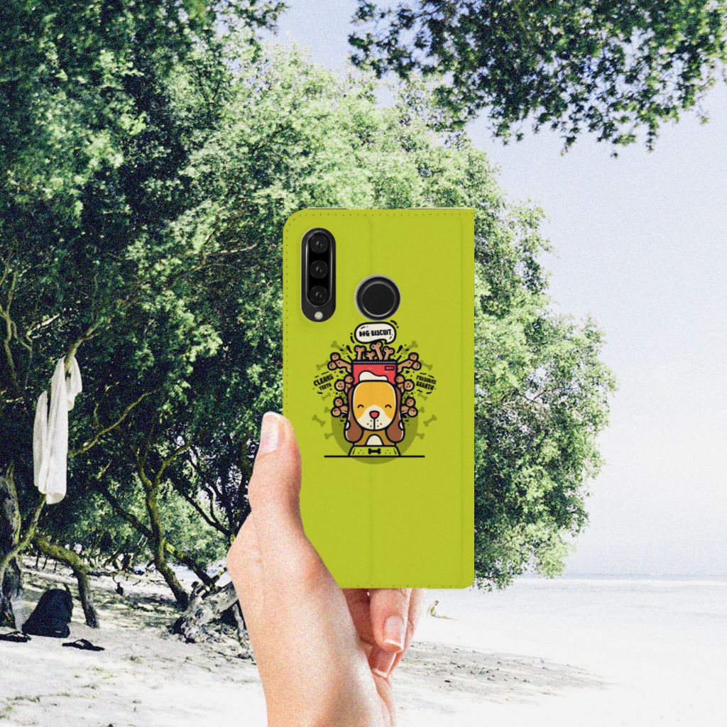 Huawei P30 Lite New Edition Magnet Case Doggy Biscuit