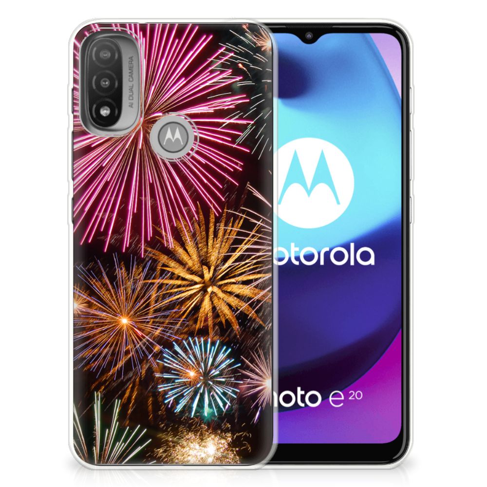 Motorola Moto E20 | E40 Silicone Back Cover Vuurwerk