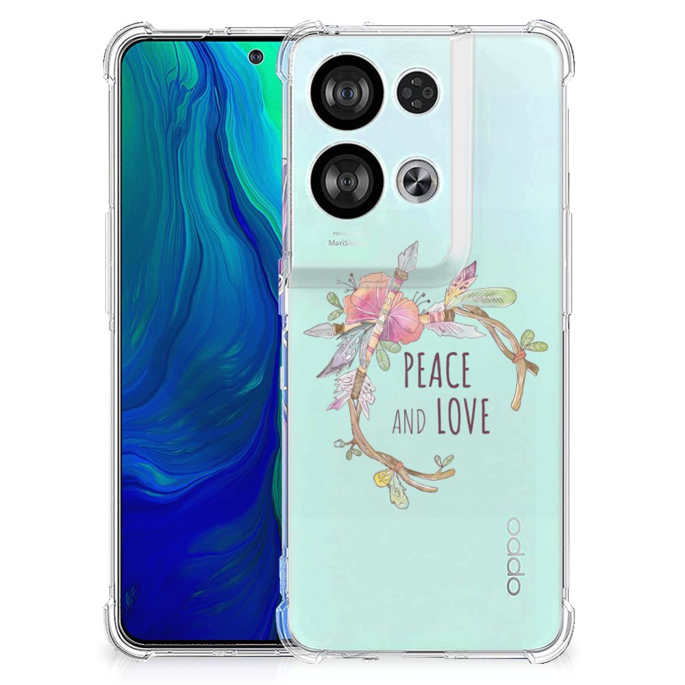 OPPO Reno8 Stevig Bumper Hoesje Boho Text B2C Telecom