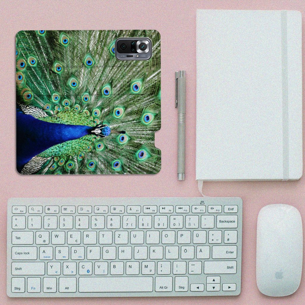 Xiaomi Redmi Note 10 Pro Hoesje maken Pauw - B2C Telecom