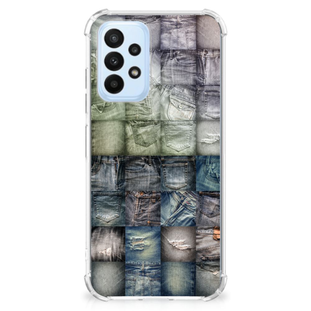Anti Shock Bumper Case Samsung Galaxy A23 Spijkerbroeken - B2C Telecom