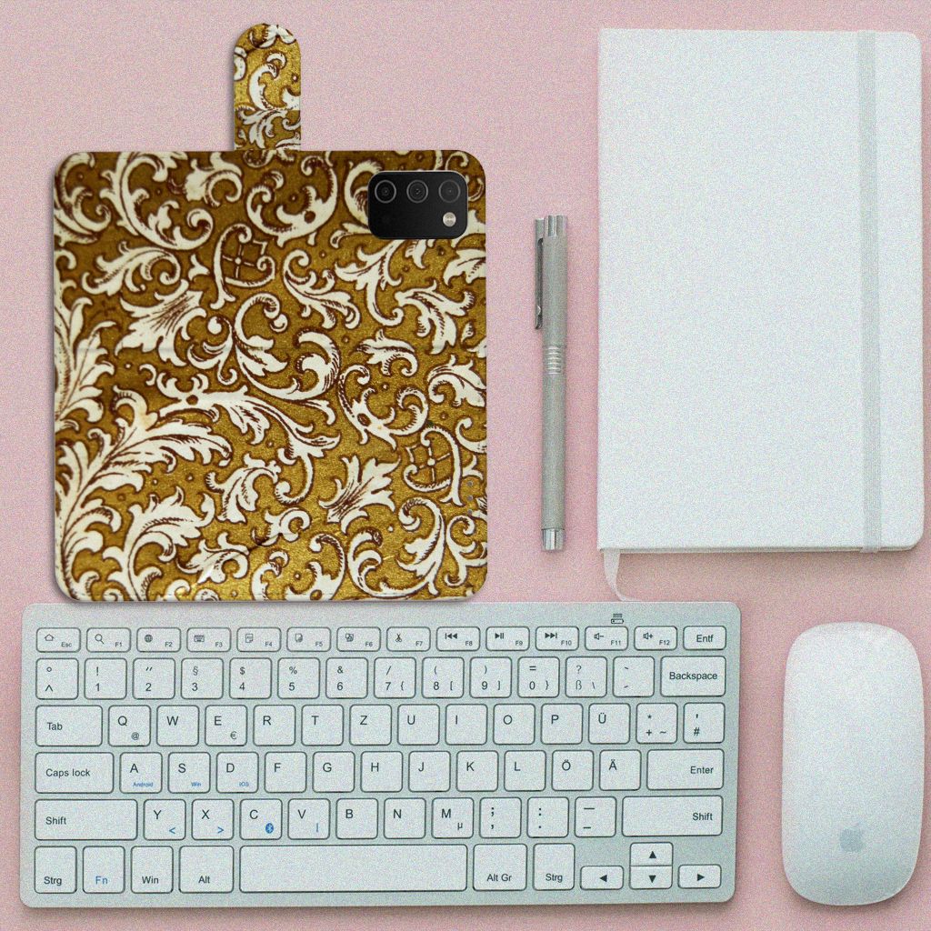 Wallet Case Samsung Galaxy A03s Barok Goud
