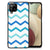 Samsung Galaxy A12 Back Case Zigzag Blauw