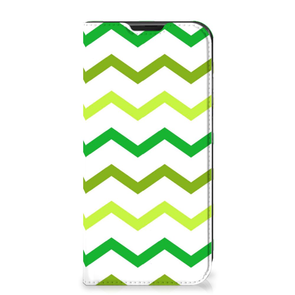 Samsung Galaxy Xcover 6 Pro Hoesje met Magneet Zigzag Groen