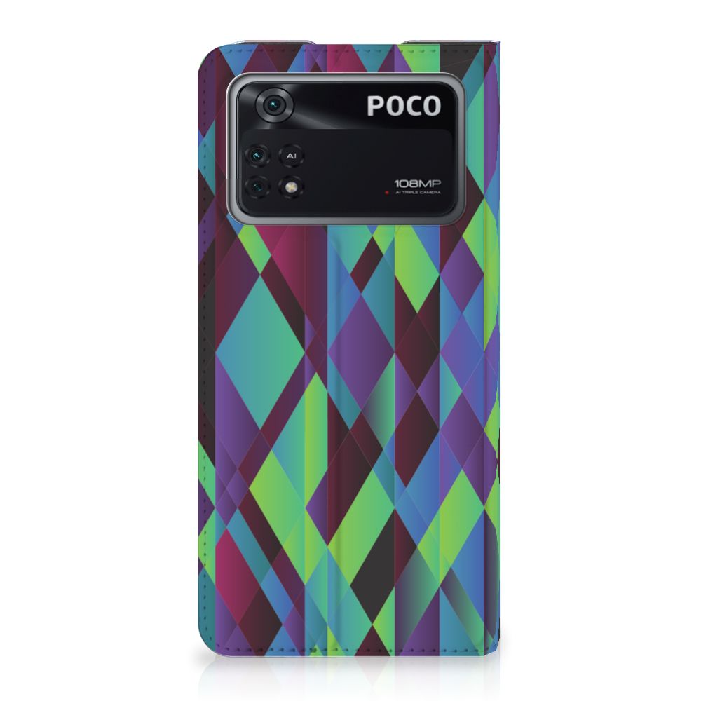 Poco X4 Pro 5G Stand Case Abstract Green Blue - B2C Telecom