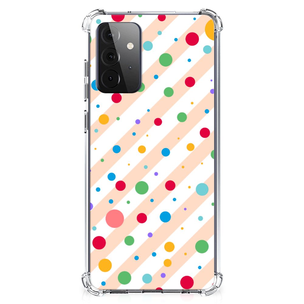 Samsung Galaxy A72 4G/5G Doorzichtige Silicone Hoesje Dots