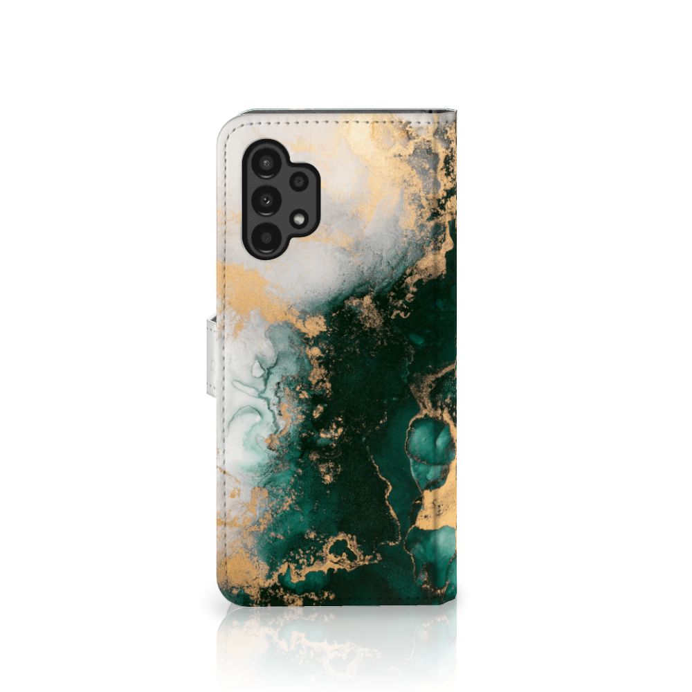 Bookcase voor Samsung Galaxy A13 (4G) Marmer Groen