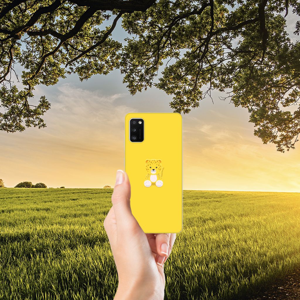 Samsung Galaxy A41 Telefoonhoesje met Naam Baby Leopard B2C Telecom