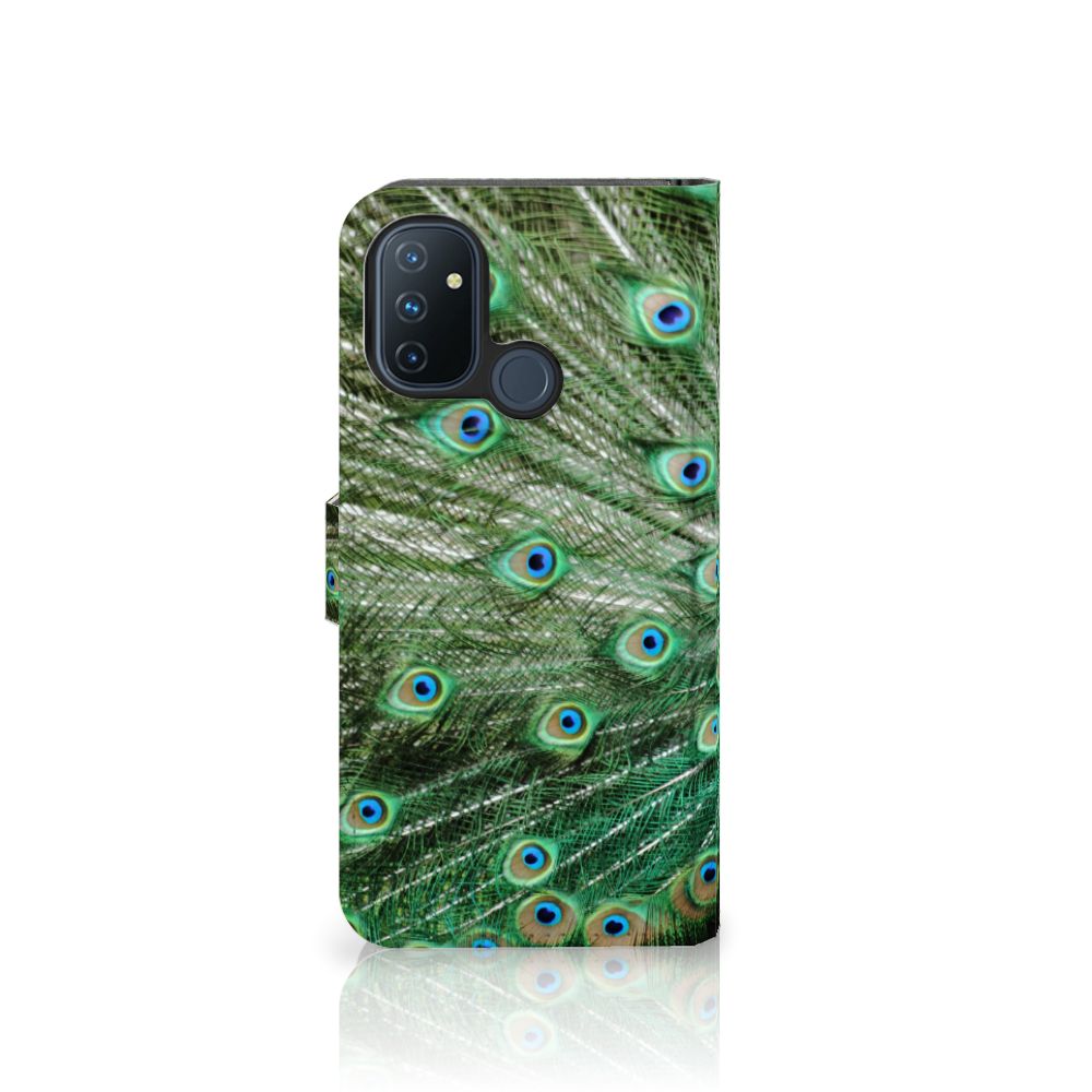 OnePlus Nord N100 Telefoonhoesje met Pasjes Pauw