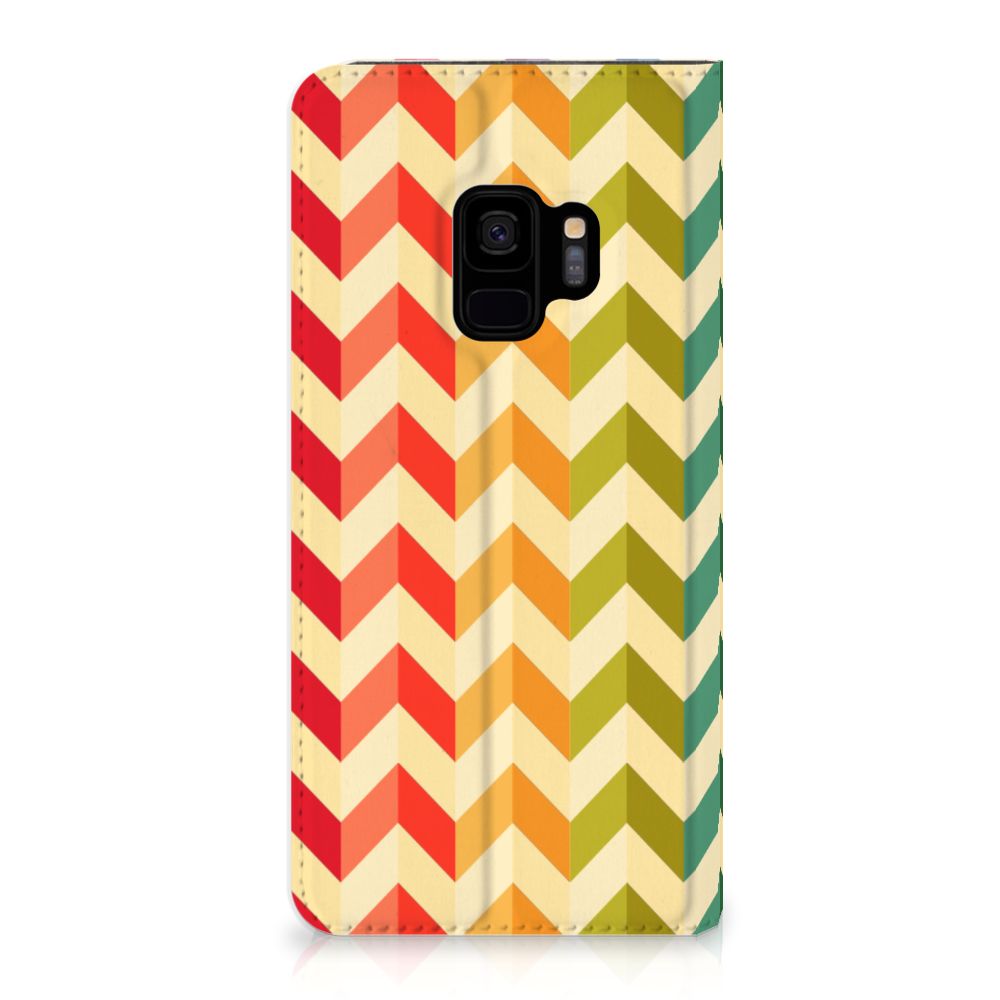 Samsung Galaxy S9 Hoesje met Magneet Zigzag Multi Color