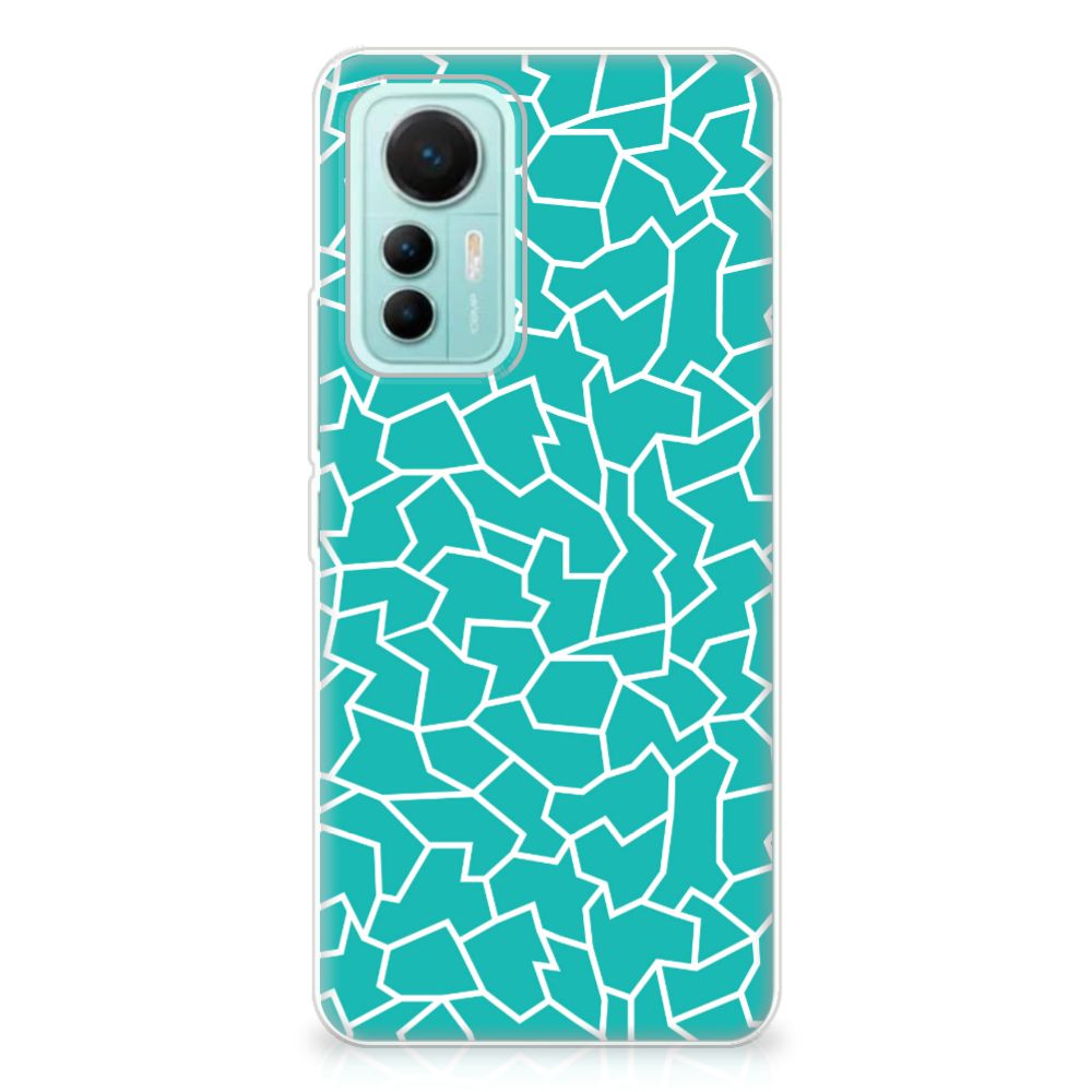 Xiaomi 12 Lite Hoesje maken Cracks Blue B2C Telecom