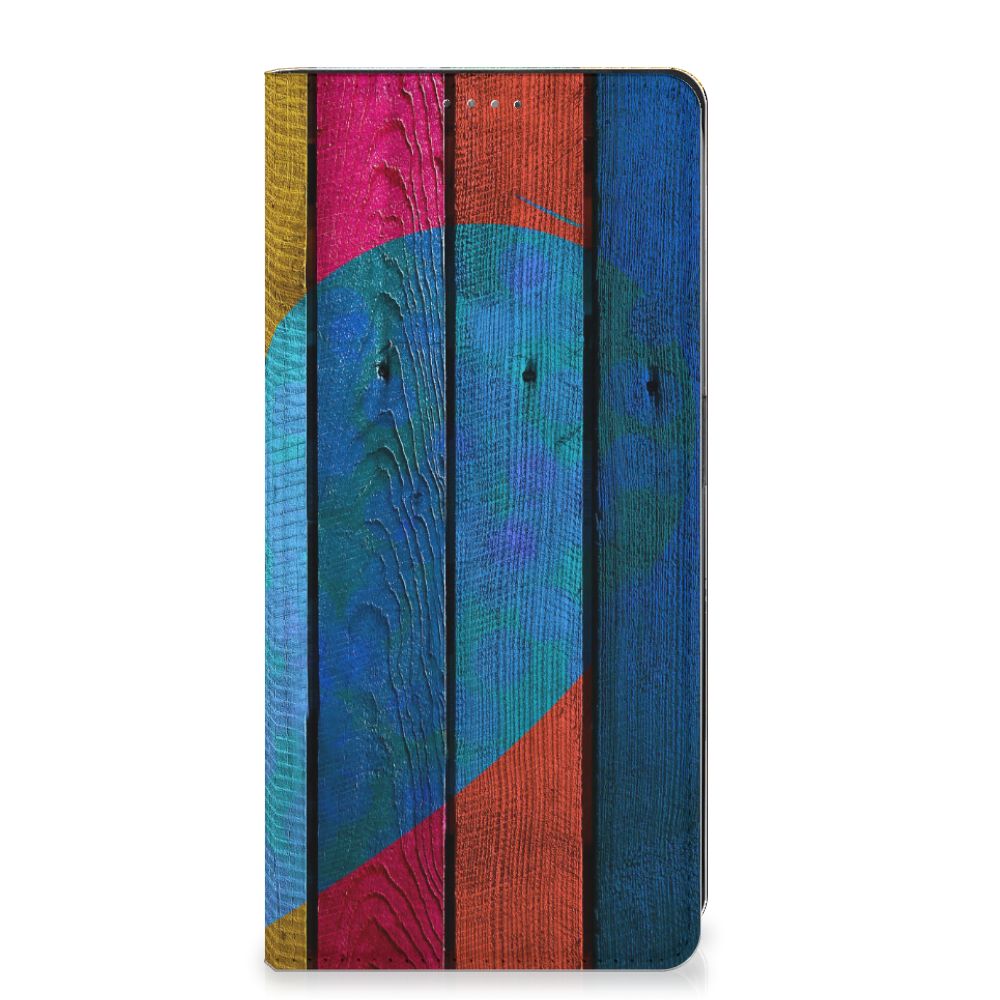 Nothing Phone (2) Book Wallet Case Wood Heart - Cadeau voor je Vriend