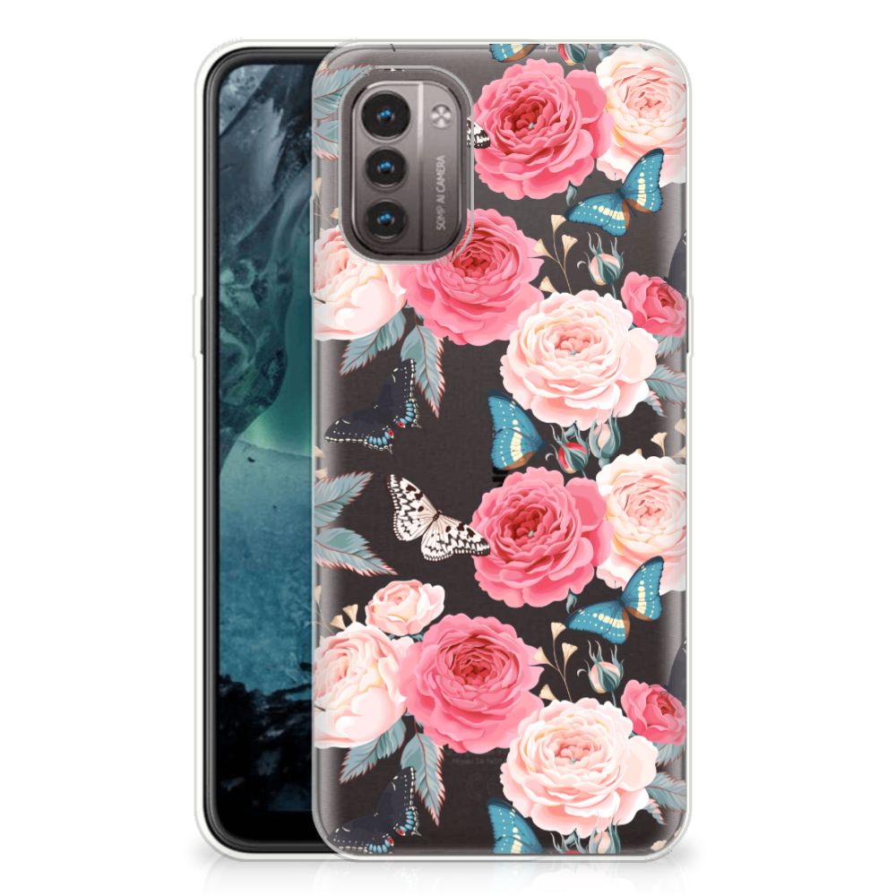 Nokia G21 | G11 TPU Case Butterfly Roses