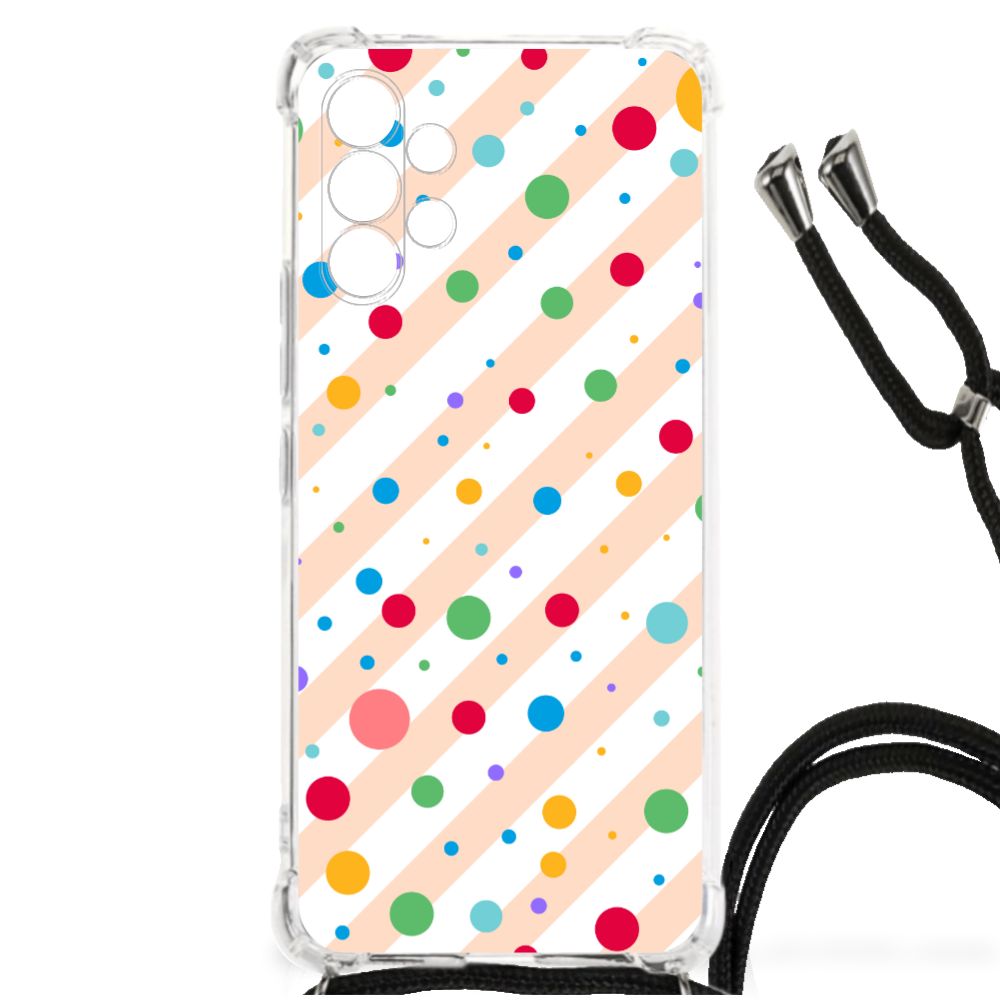 Samsung Galaxy A13 4G Doorzichtige Silicone Hoesje Dots B2C Telecom
