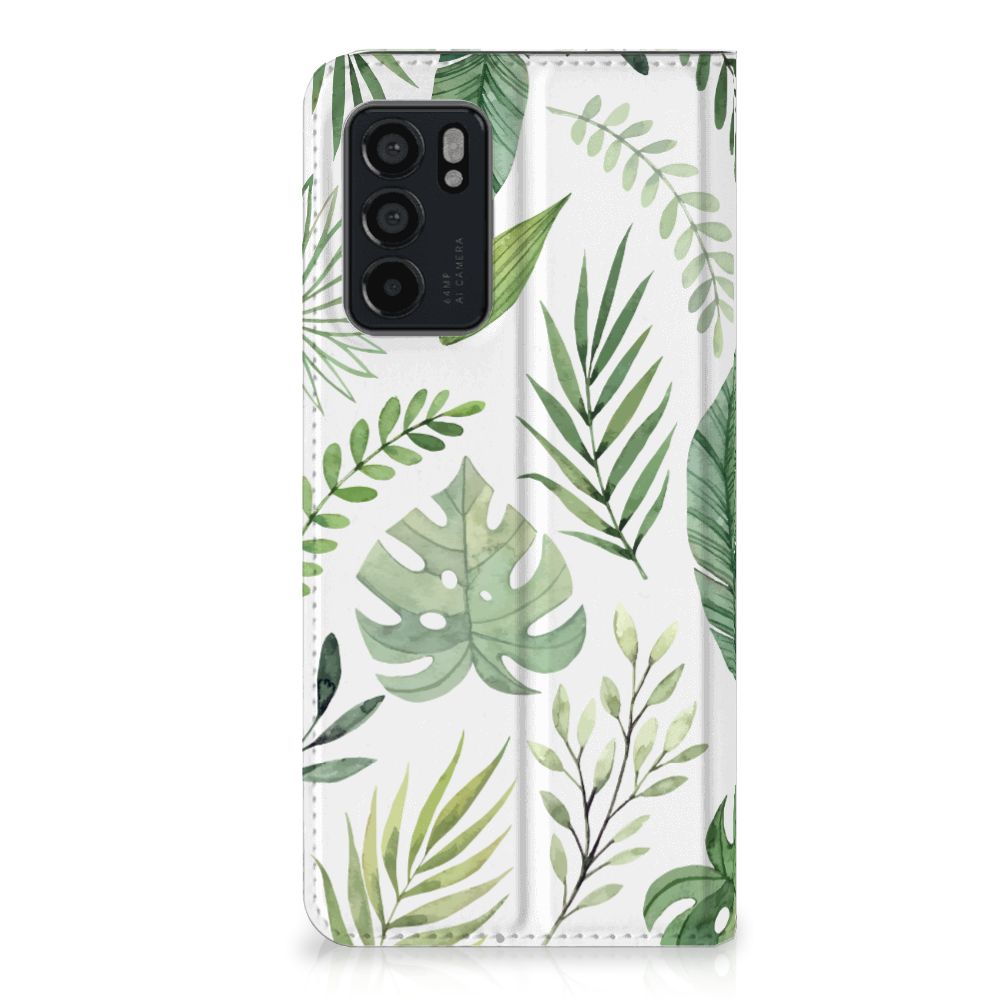 OPPO Reno6 5G Smart Cover Leaves - B2C Telecom