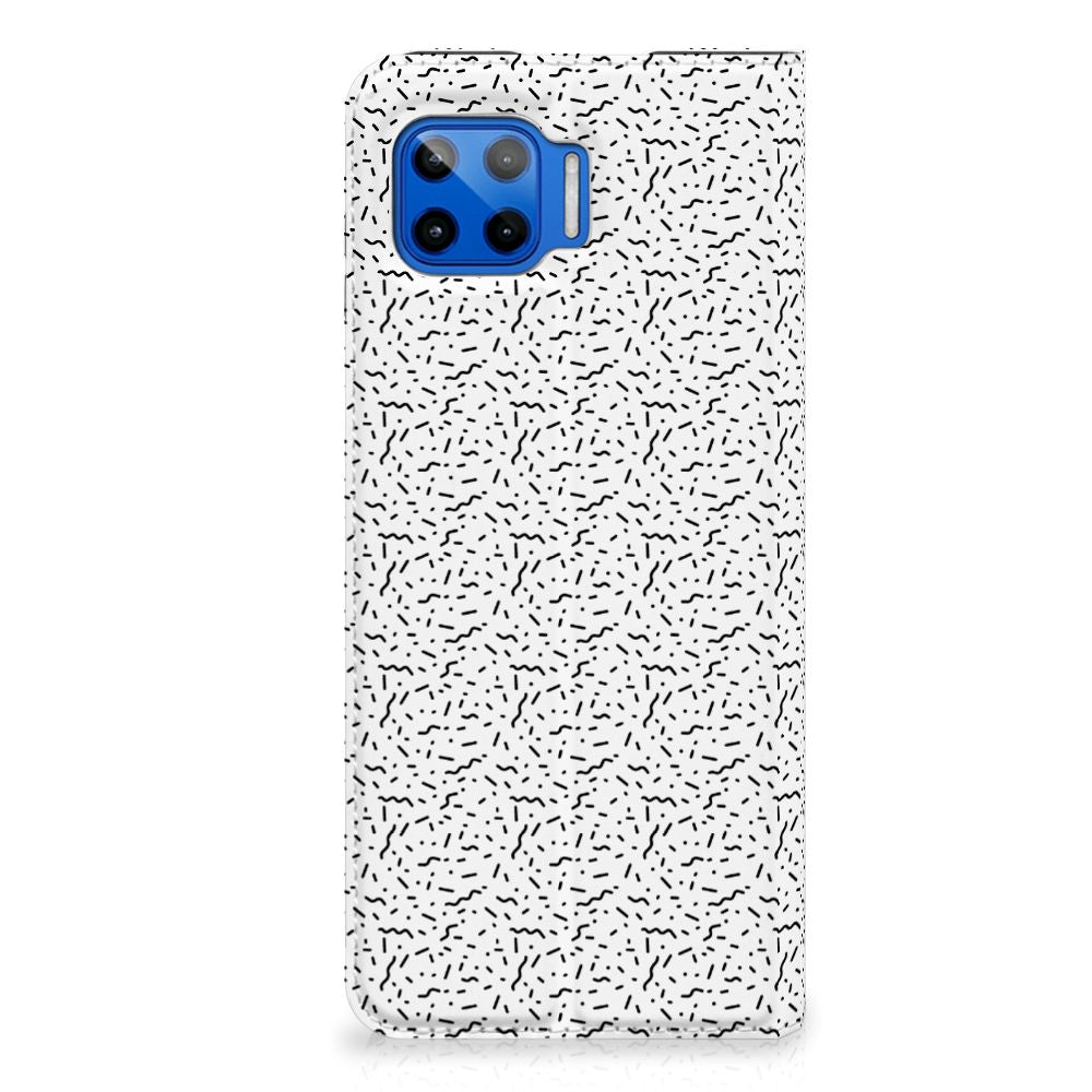Motorola Moto G 5G Plus Hoesje met Magneet Stripes Dots - B2C Telecom