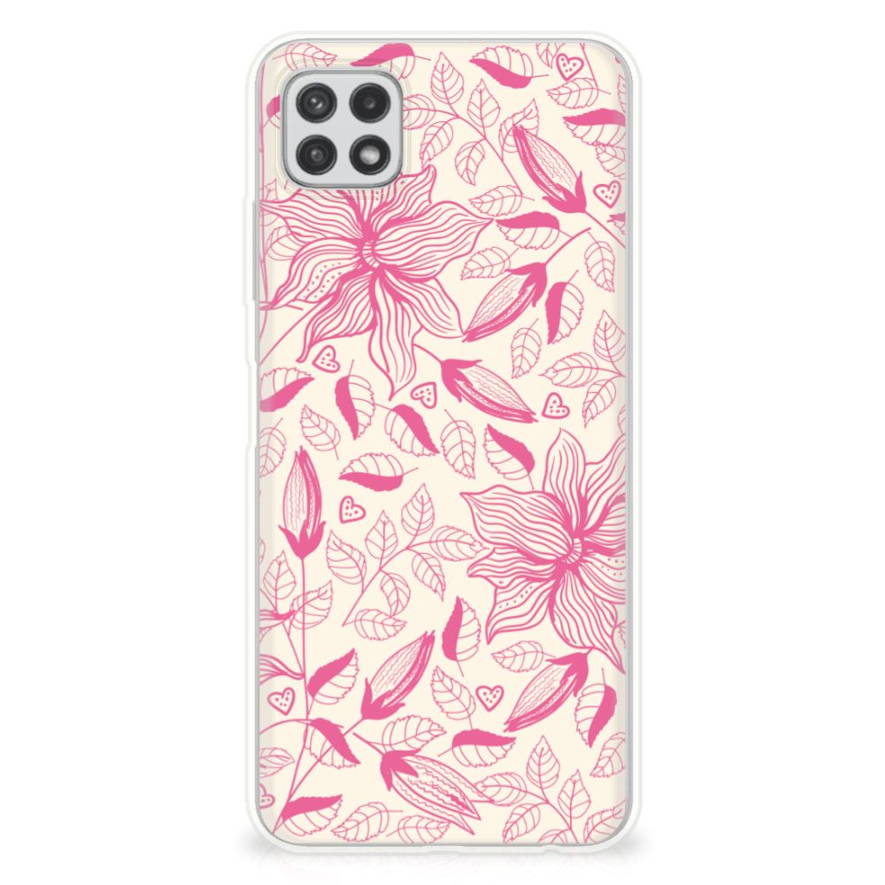 Samsung Galaxy A22 5G TPU Case Pink Flowers B2C Telecom
