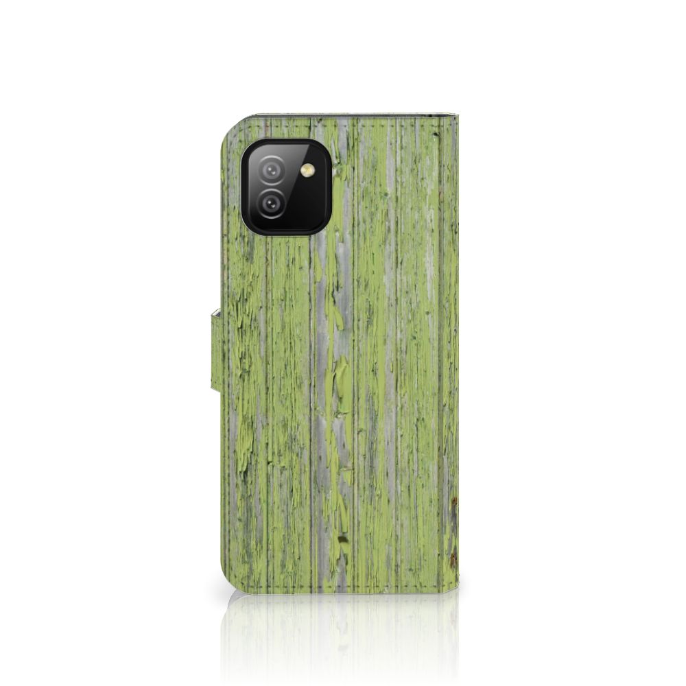 Samsung Galaxy A03 Book Style Case Green Wood