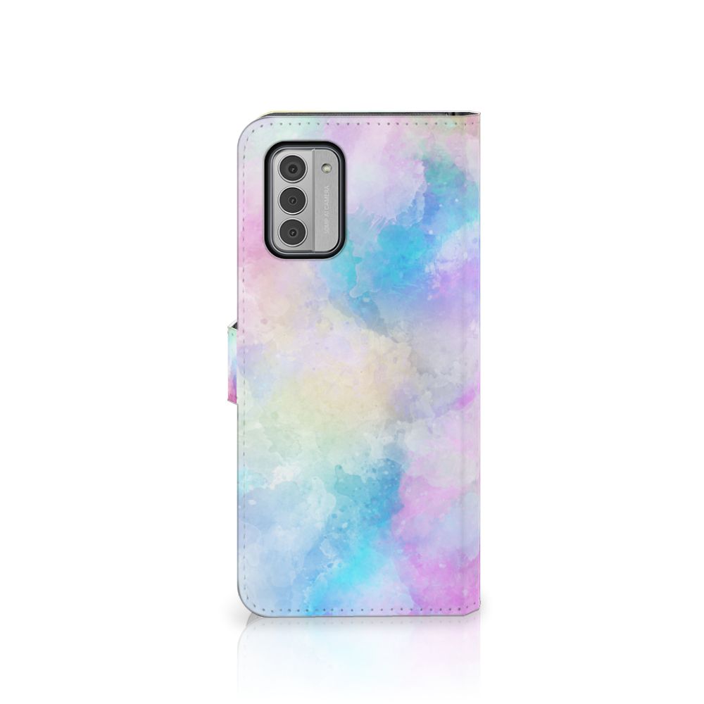 Hoesje Nokia G42 Watercolor Light met pastelkleuren en unieke watercolor uitstraling.