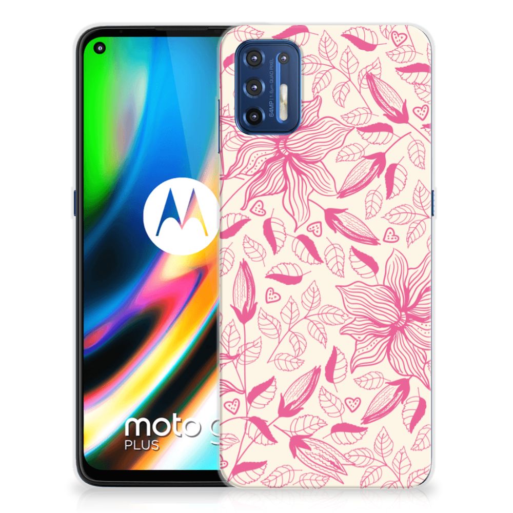 Motorola Moto G9 Plus TPU Case Pink Flowers