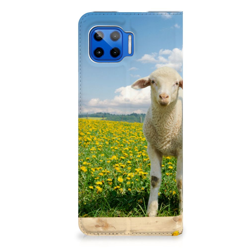 Motorola Moto G 5G Plus Hoesje maken Schaap en Lammetje - B2C Telecom